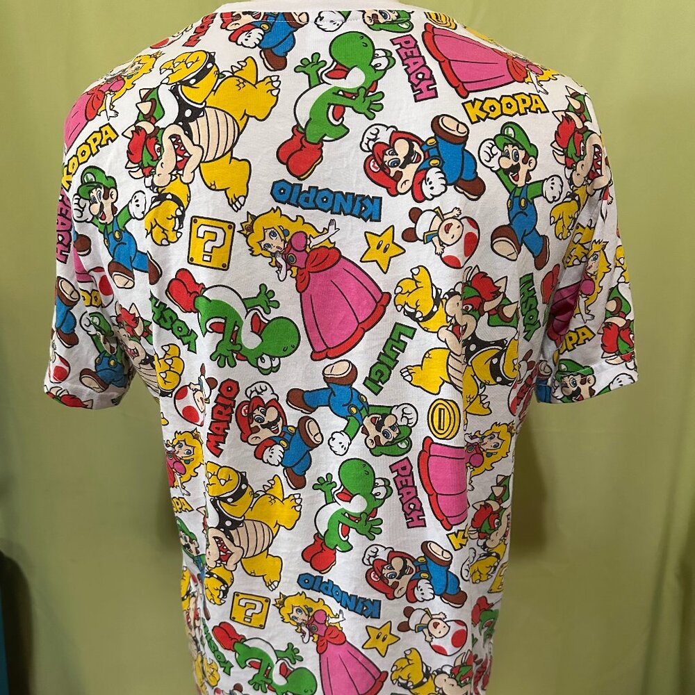 Mario Luigi Peach Yoshi Koopa Universal Studios Japan Men's T Shirt Size Large C - Picture 2 of 4
